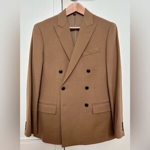 J Crew Double Breasted Blazer in Loro Piana Doeskin Fabric Men 38s